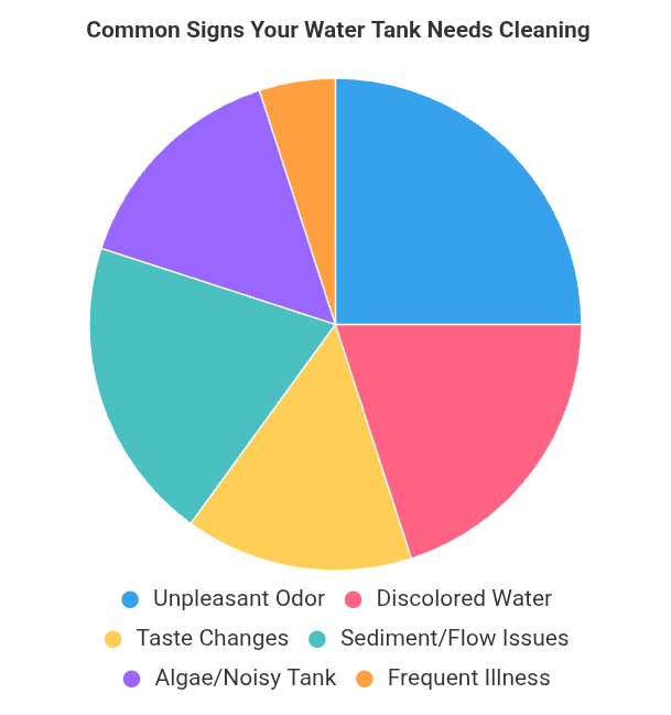 most common signs that indicate your water tank may need cleaning visual chart graphic