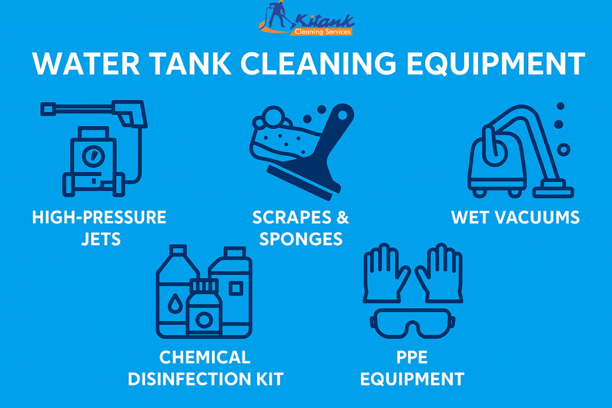 essential tools needed for DIY water tank cleaning