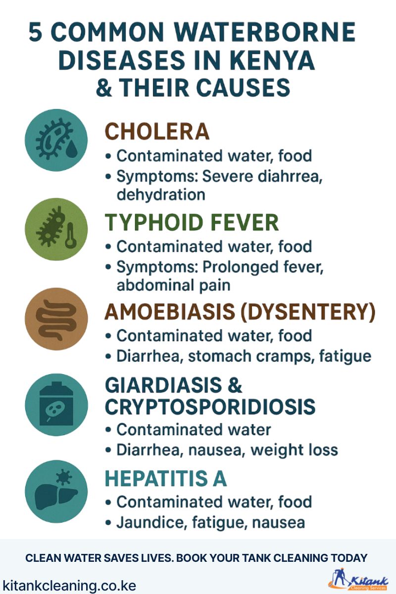 List of Common waterborne diseases in Kenya